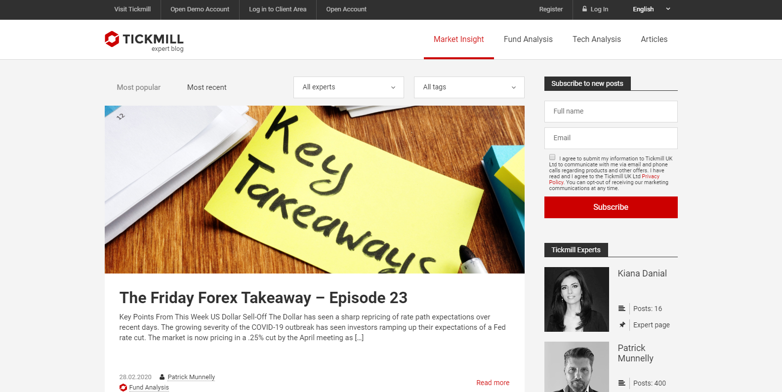 Tickmill Eleven experts Tickmill Eleven experts